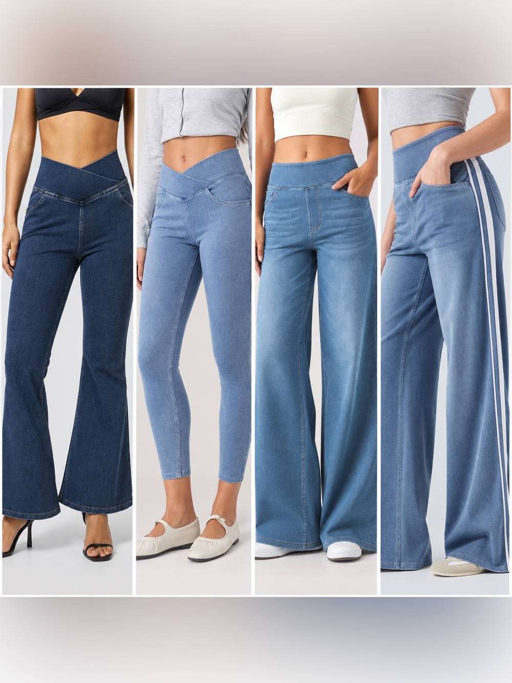HALARA 5-Pair Jeans Bundle Lot/Bundle- L XL Regular Stretch Denim